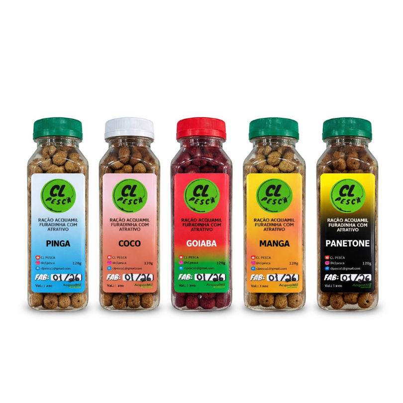 Ração para pescar furadinha de pesca cl pesca 