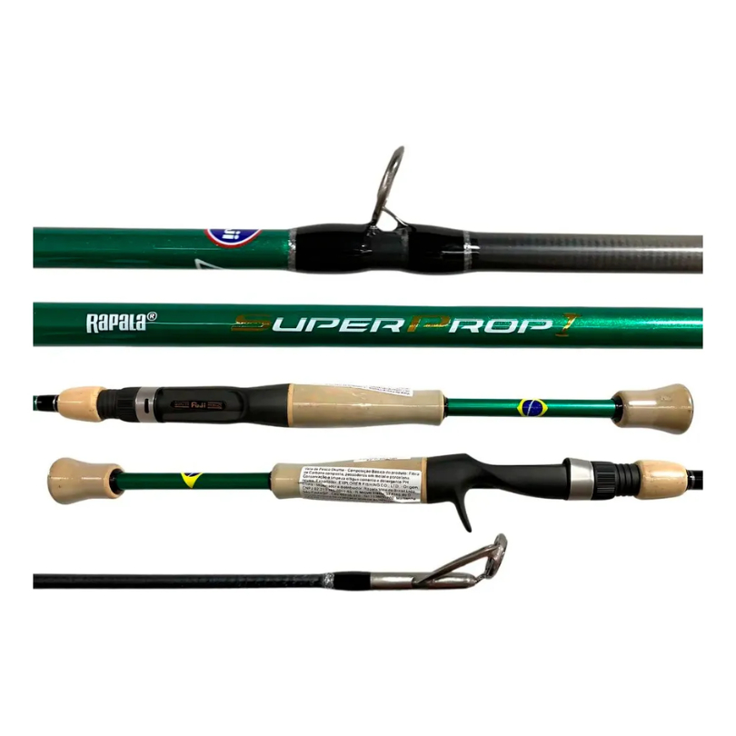 Vara Rapala Super Prop Fibra de Carbono 1,83m Carretilha 17-35lbs
