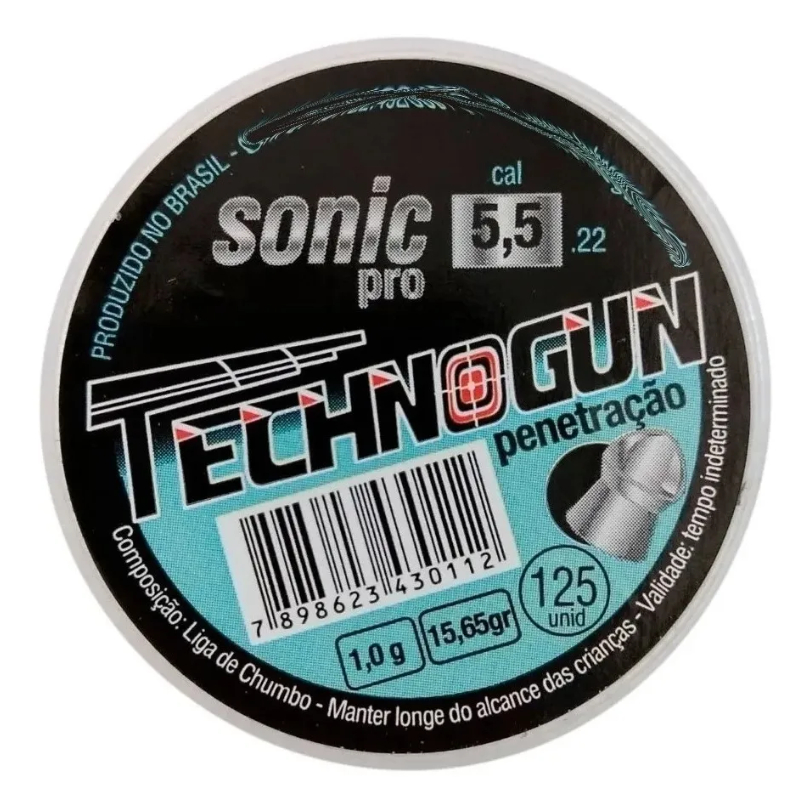 Chumbinhos 5.5 Technogun Sonic Pro Penetração