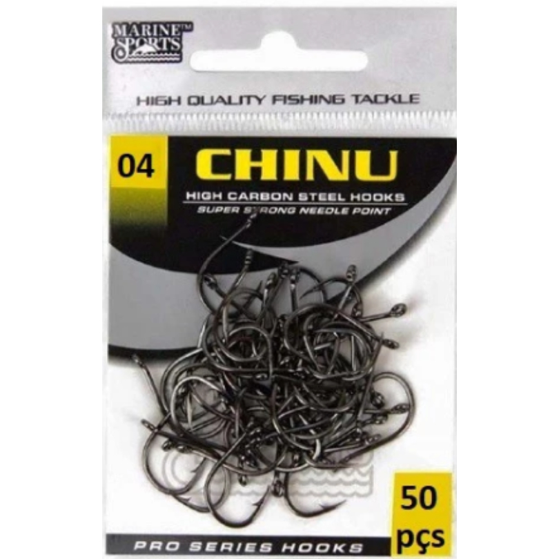 Anzol Chinu Black n° 04 - Marine Sports / 50 peças
