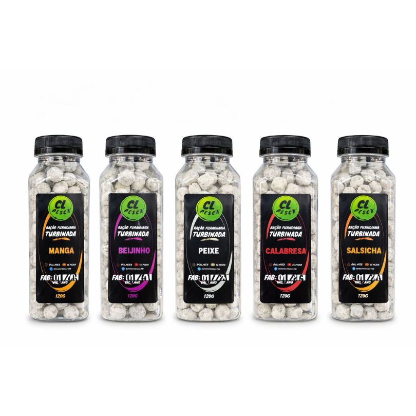 Ração turbinada Cl pesca Sabores diversos