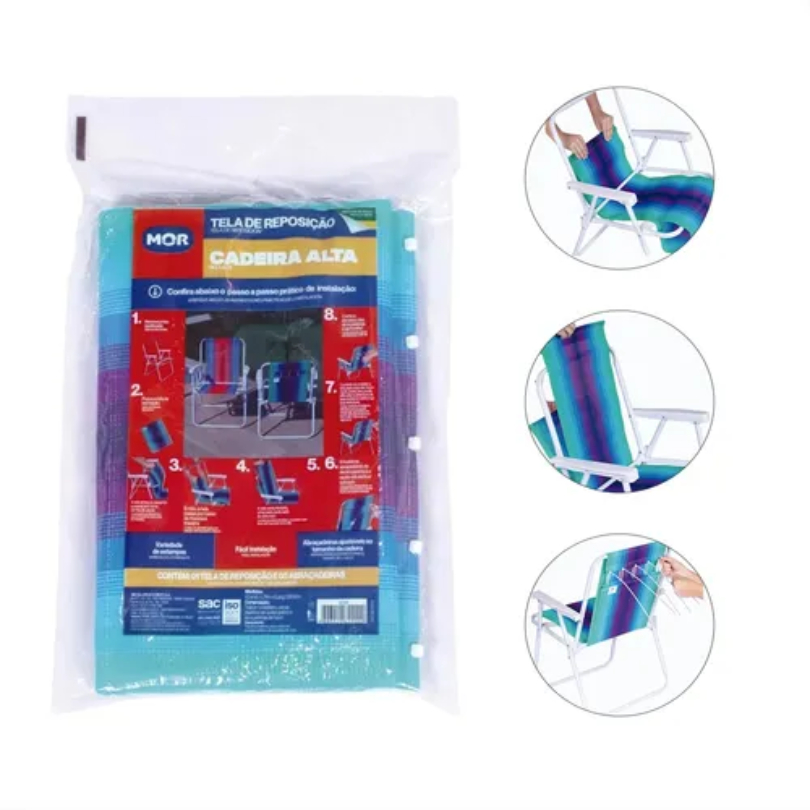 Refil Tela Econômica Para Cadeira Praia - Mor