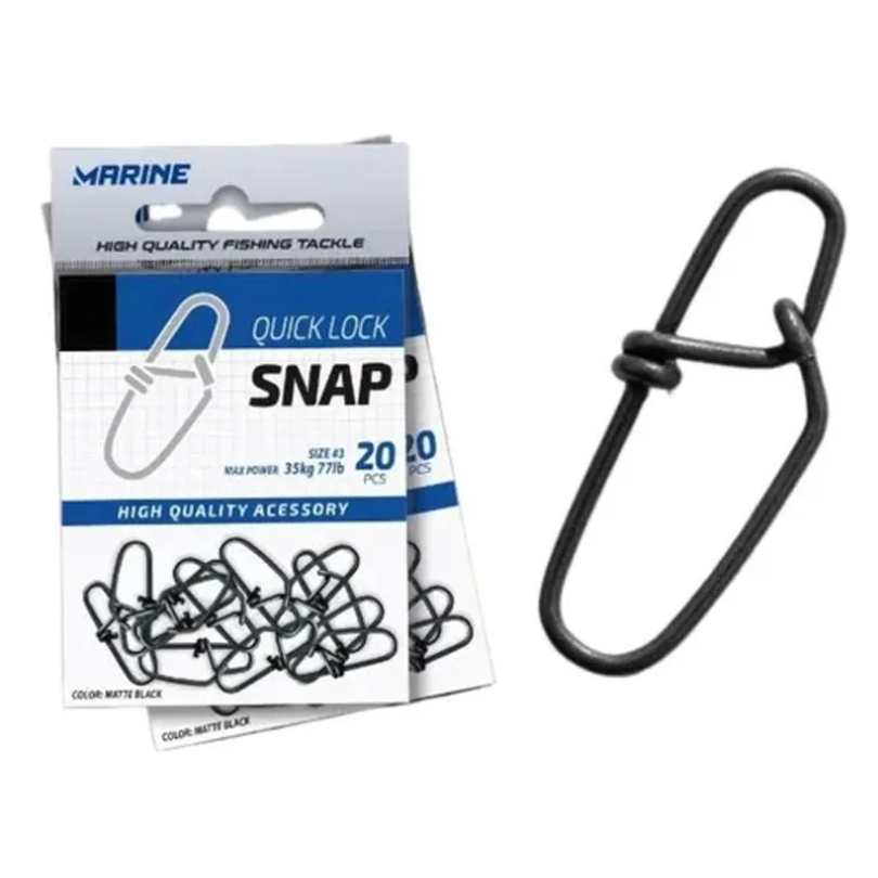 Snap De Pesca Quick Lock N°2 - 20pçs Marine