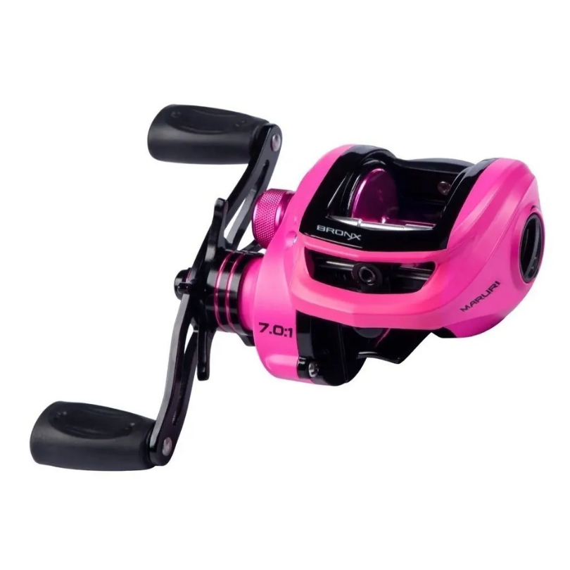 Carretel carretilha Maruri Bronx 11000 esquerdo color rosa