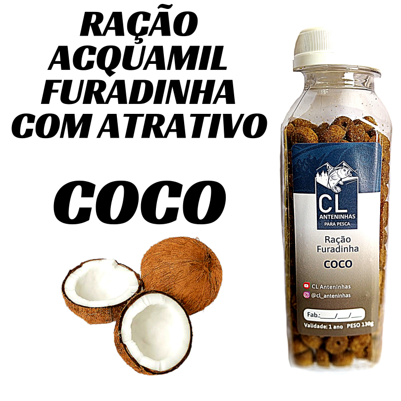 RAÇAO FURADINHA CL PESCA SABOR COCO