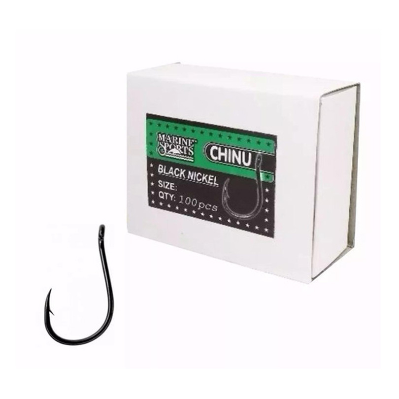 ANZOL CHINU BLACK NICKEL 100 PCS - MARINE SPORTS n°7