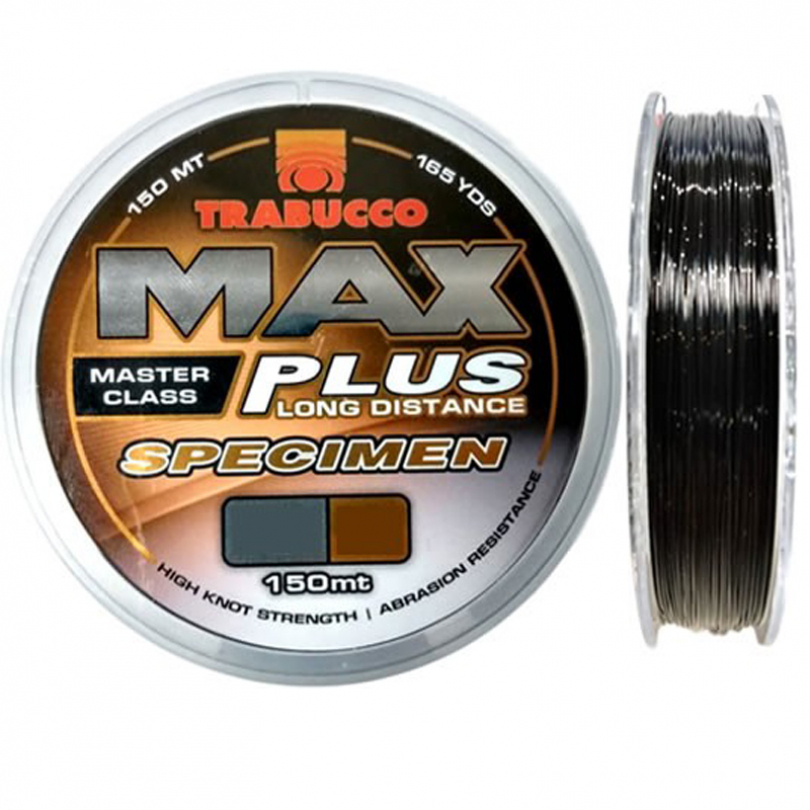 Linha Monofilamento Trabucco Long Cast Specimen Max Plus 150m - Preta