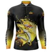 CAMISETA DE PESCA KING BRASIL COM PROTEÇÃO UV 50+ (KFF650) dourado