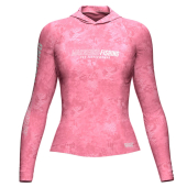 Camisa Mar Negro Feminina De Pesca  Com Capuz E Proteção 50+ Pink (P ao GG)