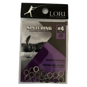 Argola Split Ring Reforçado Lori N°4 - Cartela C/ 20 Pcs