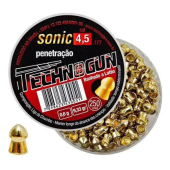 Chumbinho Sonic Gold Latonado Calibre 4,5 Mm