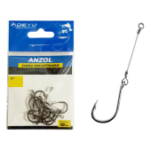 Anzol C/ Encastoado Rígido Chinu Black Nº 08 - 10 Un - Deyu