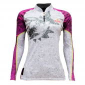 Camiseta De Pesca Sublimada King Feminina - Branca - Tambaqui